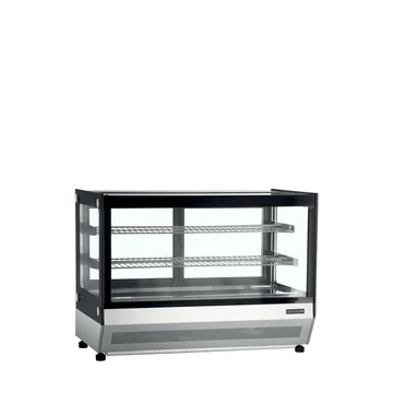 Hűtött asztali bemutatóvitrin – 88 L – rozsdamentes (inox)