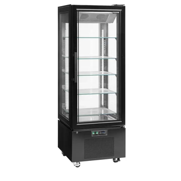 Hűtött bemutató vitrin (fagyasztás ) – 248 L – rozsdamentes (inox)