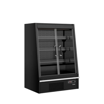 Galaxy+ Fekete Szupermarket többpolcos hűtő – 270 L – 2 ajtós