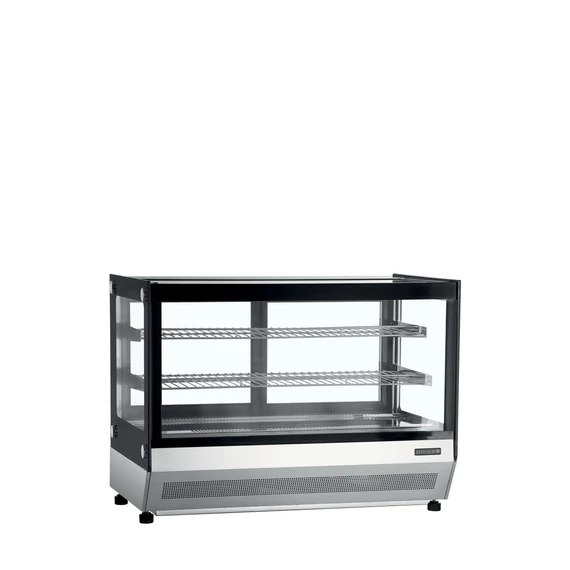 Hűtött asztali bemutatóvitrin – 88 L – rozsdamentes (inox)