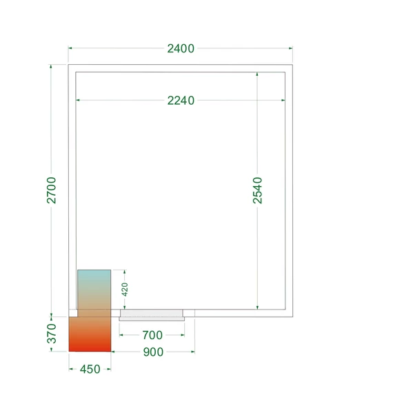 Hűtőkamra – 11.6 m³