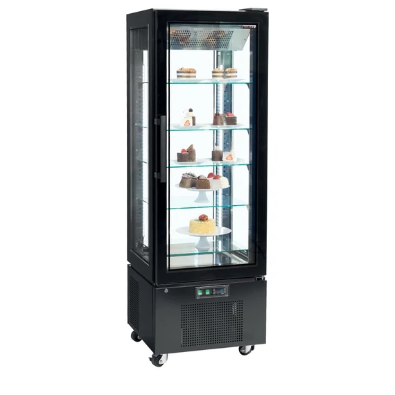 Hűtött bemutató vitrin (hűtés ) – 248 L – rozsdamentes (inox)