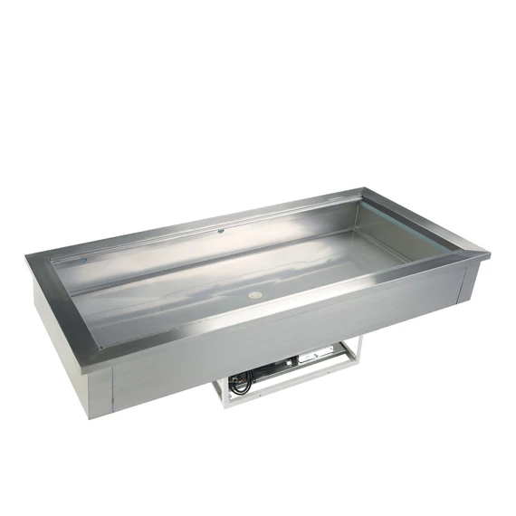 Rozsdamentes statikus hűtésű medence – 166 L – beépíthető