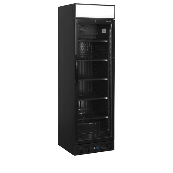 Italhűtő – 345 L – fekete külső és belső reklámfelületettel