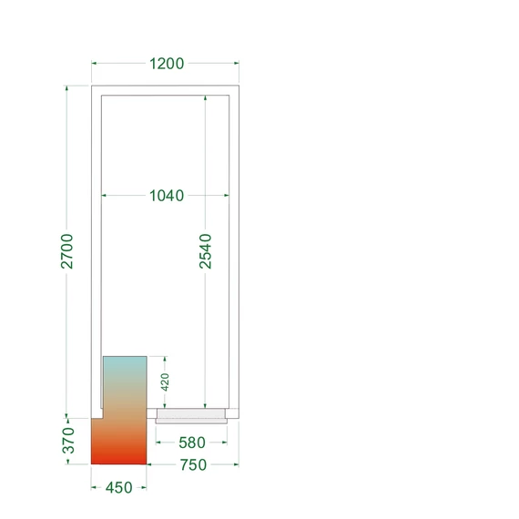 Hűtőkamra – 5.39 m³