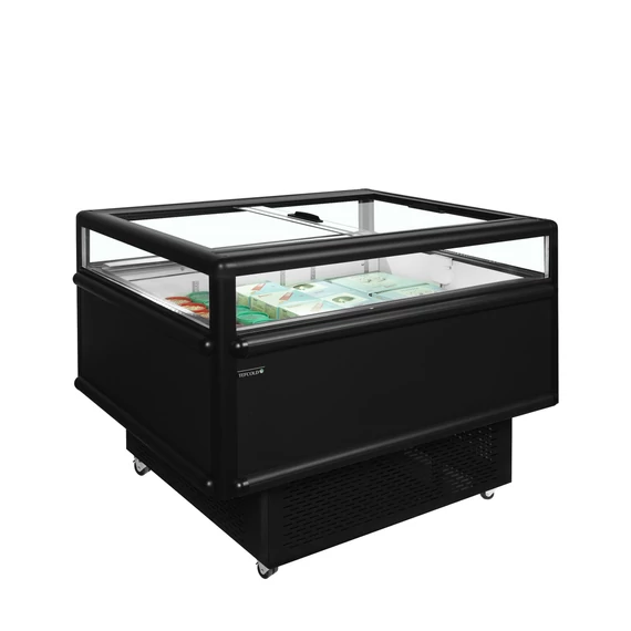 Szupermarket sziget hűtő/fagyasztó – 165 L – fekete