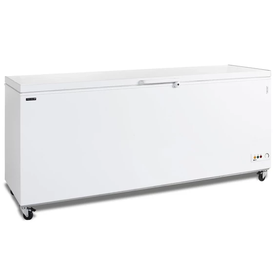 Fagylaltfagyasztó, tömör fedéllel – 600 L – fehér