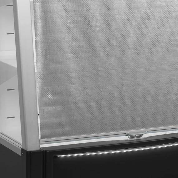 Hűtött, nyitott faliregál – 242 L