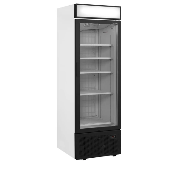 Bemutató fagyasztó, reklámfelülettel – 440 L – fehér