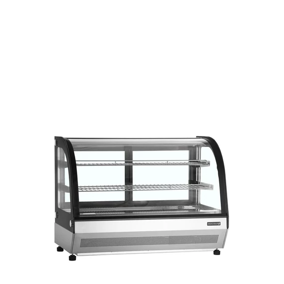 Hűtött asztali bemutatóvitrin – 78 L – rozsdamentes (inox)
