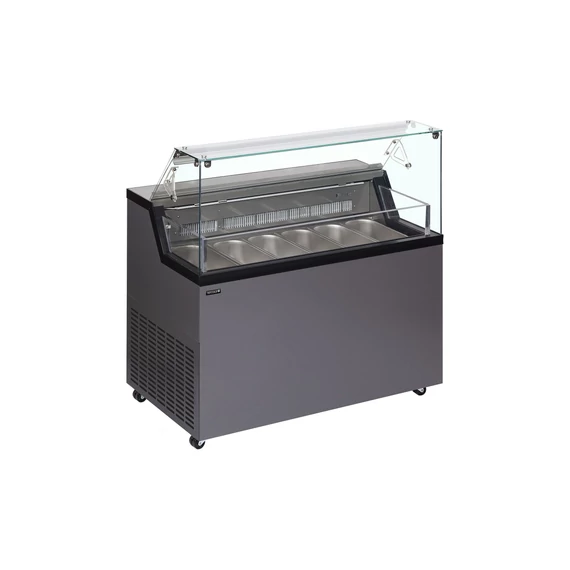 Statikus Fagyipult  – 184 L – rozsdamentes (inox) - 6 tégely