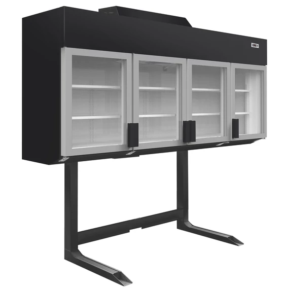 Fali fagyasztó/hűtő – 650 L – 4 önzáródó, fűtött üvegajtó