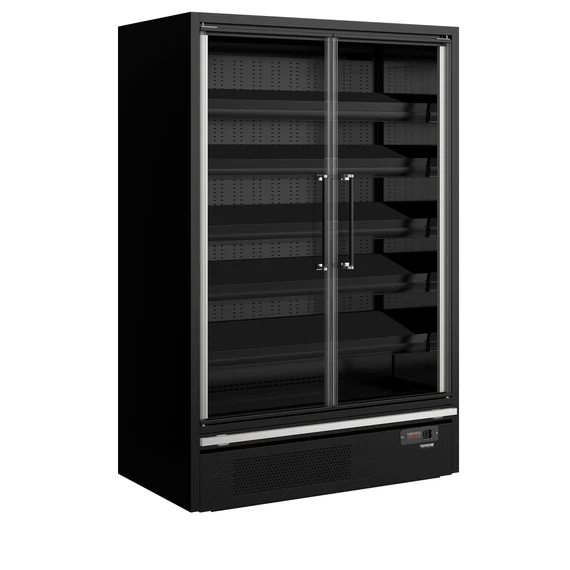 Galaxy+ Fekete Szupermarket többpolcos hűtő – 629 L – 2 ajtós