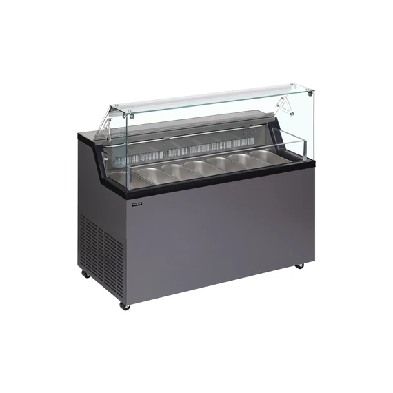 Statikus Fagyipult  – 223 L – rozsdamentes (inox) - 7 tégely