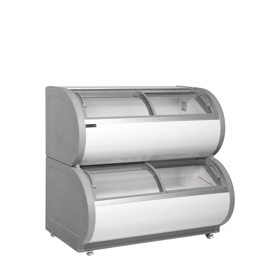 Két szintes bemutató fagyasztó – 408 L – fehér