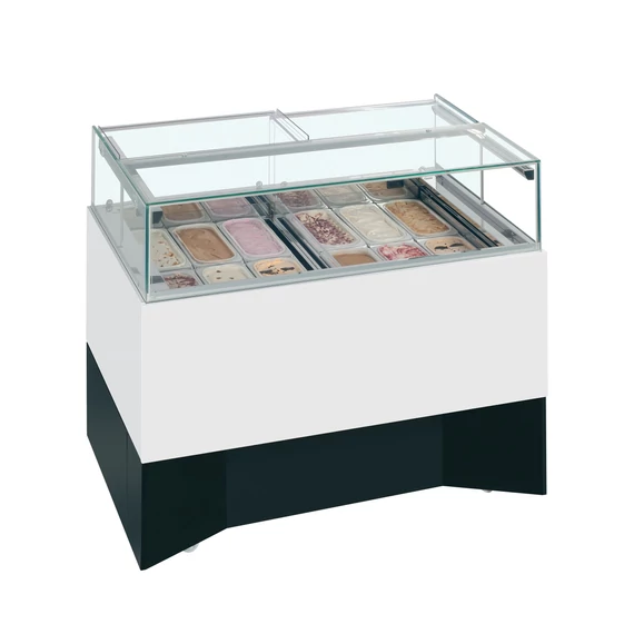 Ventillációs fagyipult – 12 napoli tégely