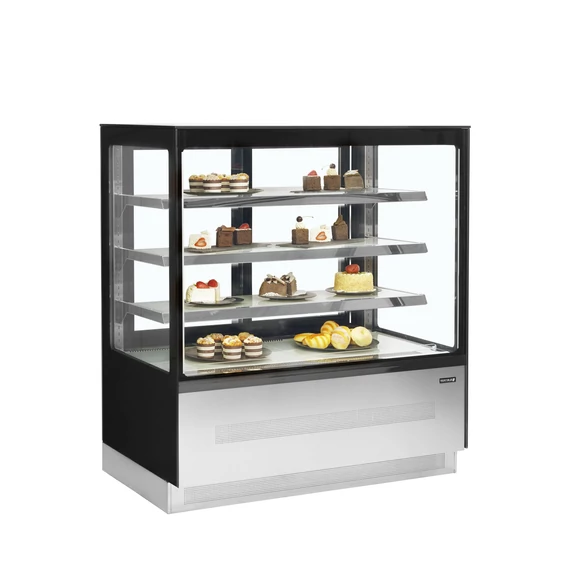 Hűtött bemutatópult – 258 L – rozsdamentes (inox)