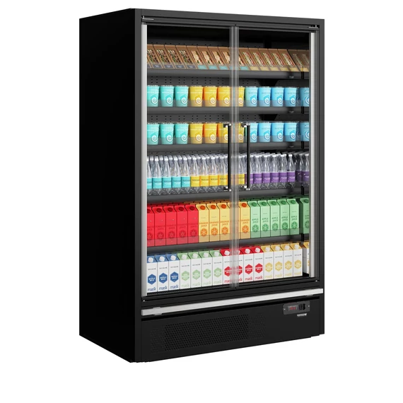 Galaxy+ Fekete Szupermarket többpolcos hűtő – 629 L – 2 ajtós