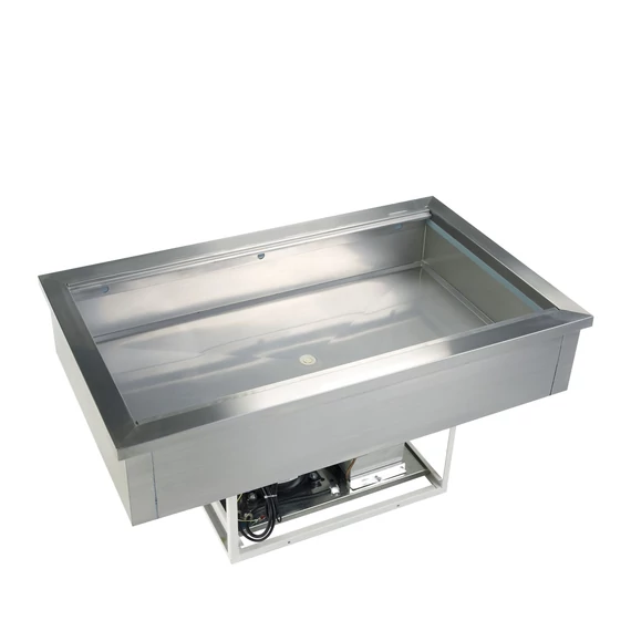 Rozsdamentes statikus hűtésű medence – 102 L – beépíthető