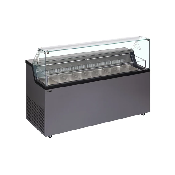 Statikus Fagyipult  – 306 L – rozsdamentes (inox) - 9 tégely