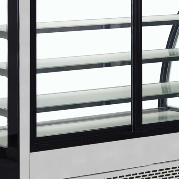 Hűtött bemutatópult – 218 L – rozsdamentes (inox)