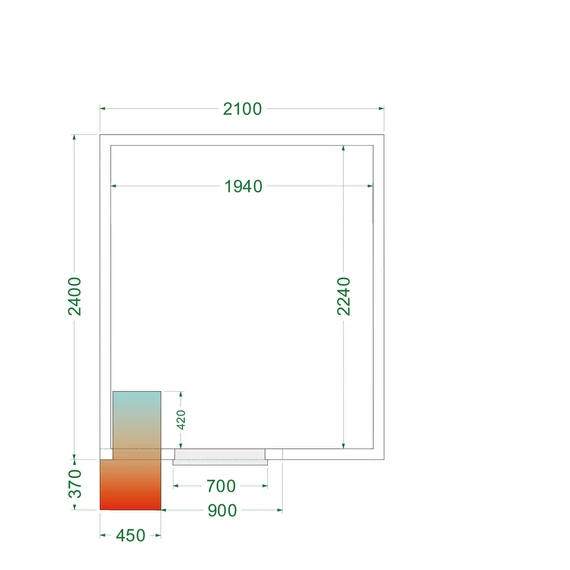 Hűtőkamra – 8.87 m³