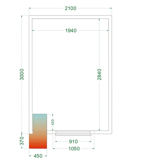 Hűtőkamra – 11.24 m³