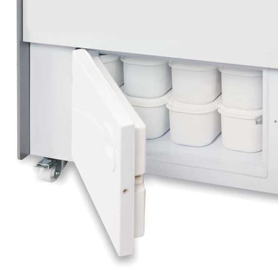 Ventillációs fagyipult – 255 L – fehér - 10 tégely