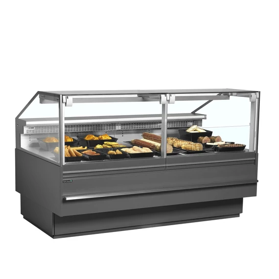 Csemegepult – 489 L – Szürke külső, rozsdamentes (inox) belső