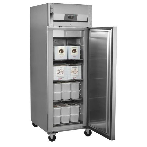 Álló fagyasztó – 408 L – rozsdamentes (inox)