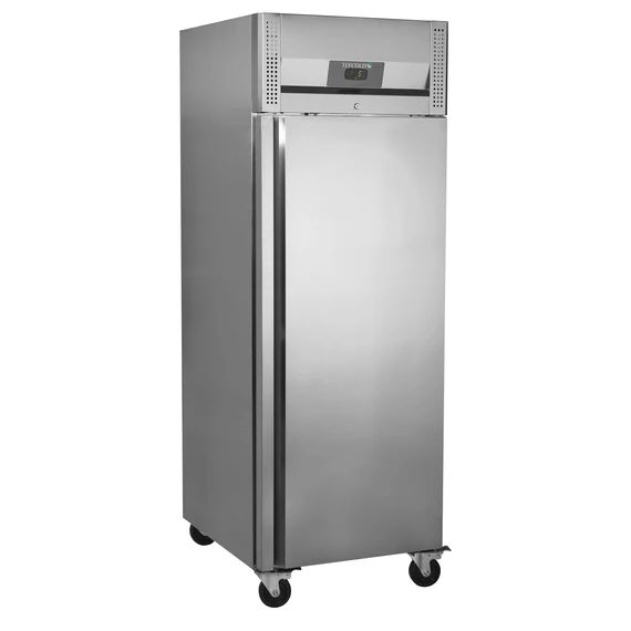Álló hűtő – 408 L – rozsdamentes (inox)