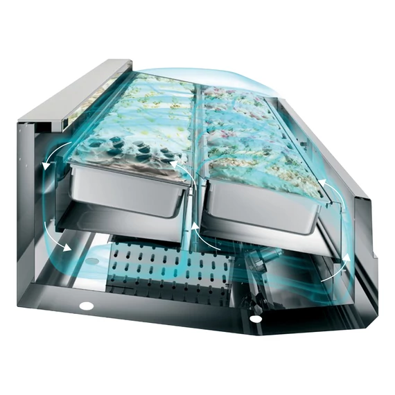 Ventillációs fagyipult - 24 tégely