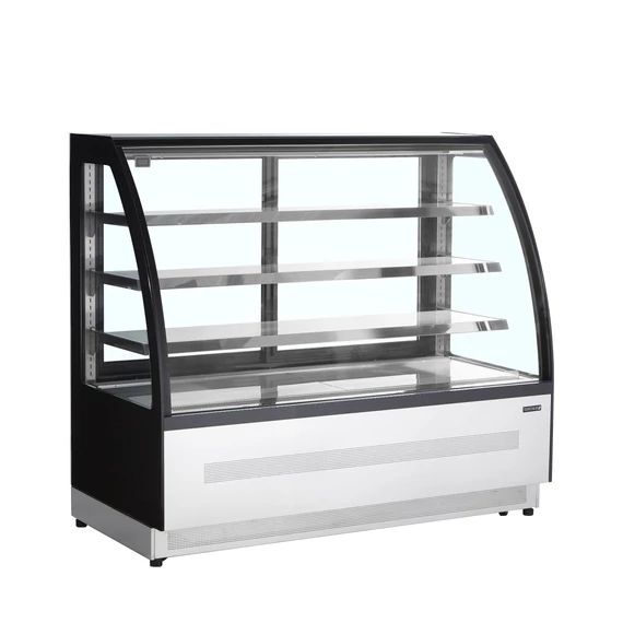 Hűtött bemutatópult – 277 L – rozsdamentes (inox)