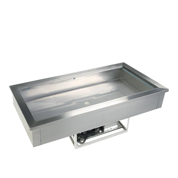 Rozsdamentes statikus hűtésű medence – 136 L – beépíthető