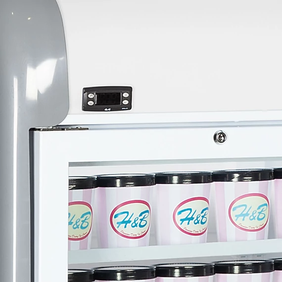 Mini Fali fagyasztó – 170 L – 2 önzáródó, fűtött üvegajtó