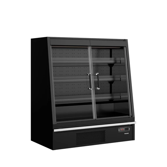 Galaxy+ Fekete Szupermarket többpolcos hűtő – 360 L – 2 ajtós