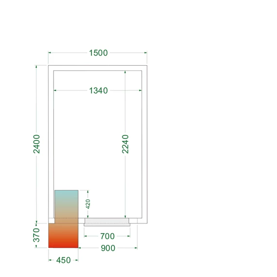 Hűtőkamra – 6.12 m³