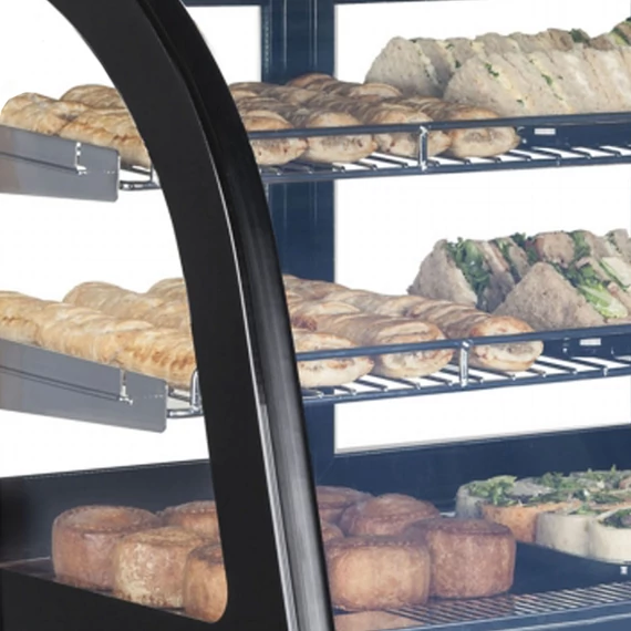 Hűtött asztali bemutatóvitrin – 60 L – rozsdamentes (inox)
