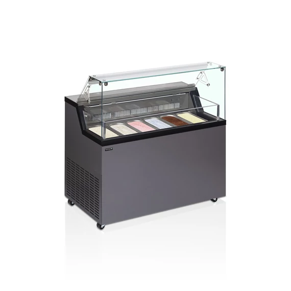 Statikus Fagyipult  – 184 L – rozsdamentes (inox) - 6 tégely