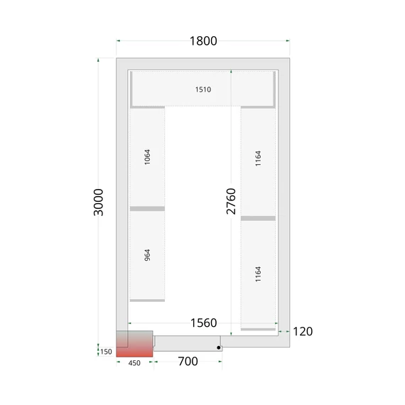 CR Hűtőkamra panel 120 mm – 8.44 m³