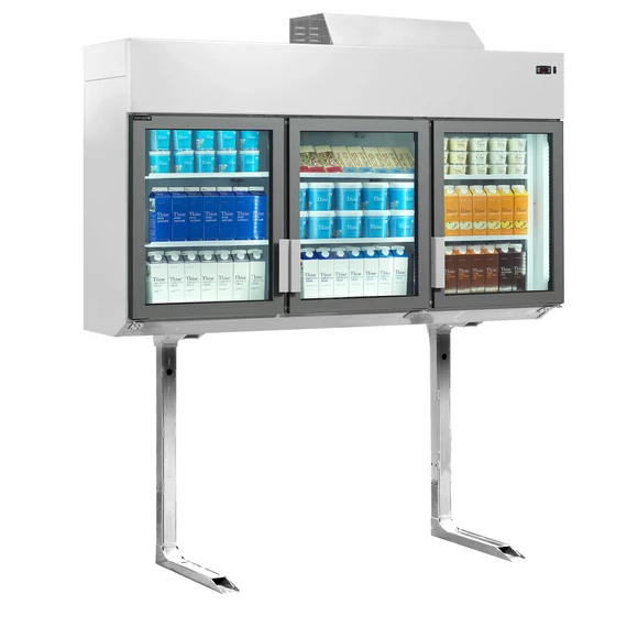 VS Fali fagyasztó/hűtő – 545 L – 3 önzáródó, fűtött üvegajtó