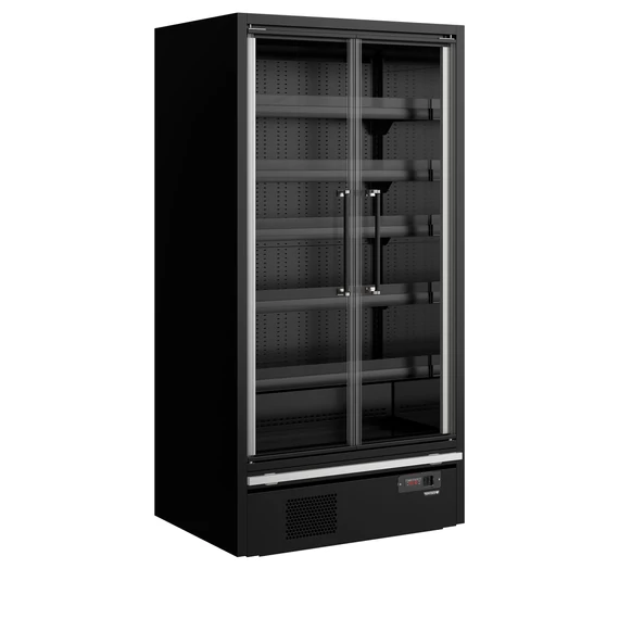 Galaxy+ Fekete Szupermarket többpolcos hűtő – 472 L – 2 ajtós