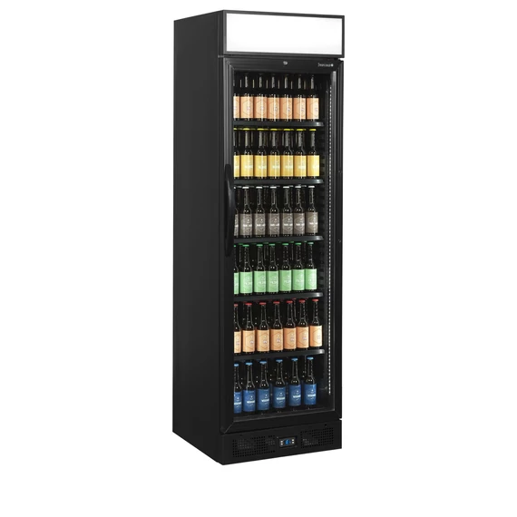 Italhűtő – 345 L – fekete külső és belső reklámfelületettel