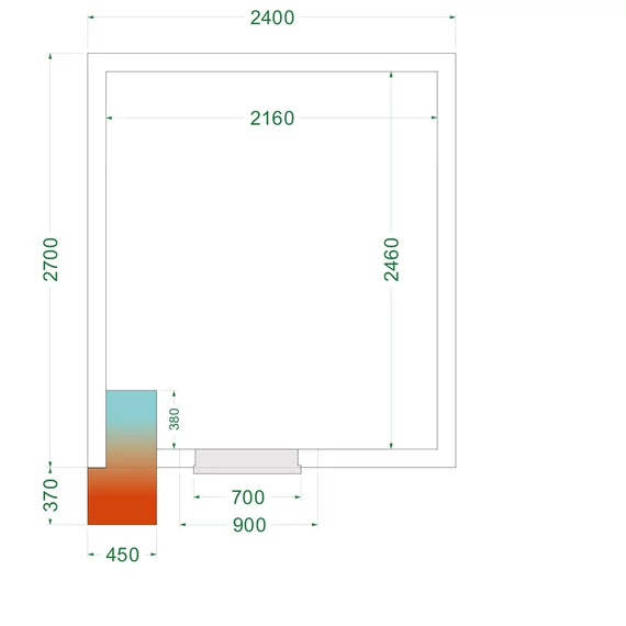 Fagyasztókamra – 10.41 m³