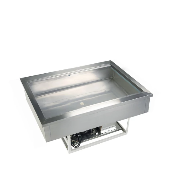 Rozsdamentes statikus hűtésű medence – 68 L – beépíthető