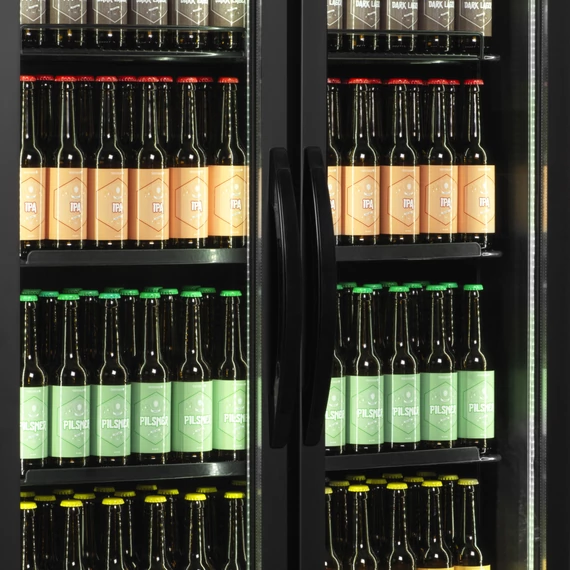 Fekete bemutató hűtő – 535 L – 2 ajtós