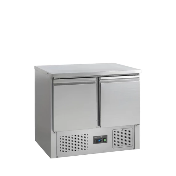 Rozsdamentes Saladette pult – 230 L – 2 ajtós