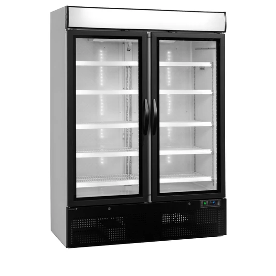 Kétajtós bemutató hűtő – 1079 L –  reklámfelülettel