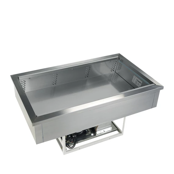 Rozsdamentes statikus hűtésű medence – 96 L – beépíthető