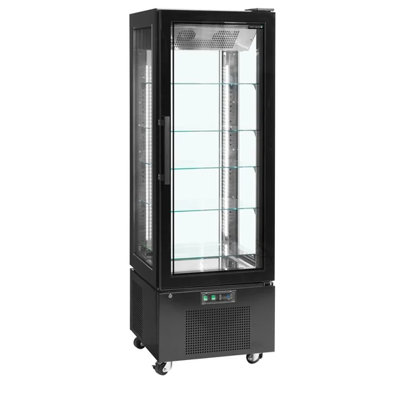 Hűtött bemutató vitrin (hűtés ) – 248 L – rozsdamentes (inox)